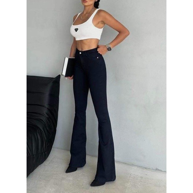 Džinsai Flare DROMEDAR juodi