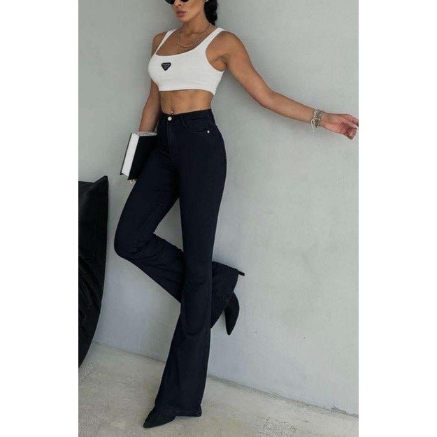 Džinsai Flare DROMEDAR juodi 1