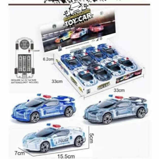 Žaislinis policijos automobilis su švieselėmis ir garsu