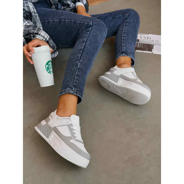Platforminiai sportbačiai balta/pilka WEIDE