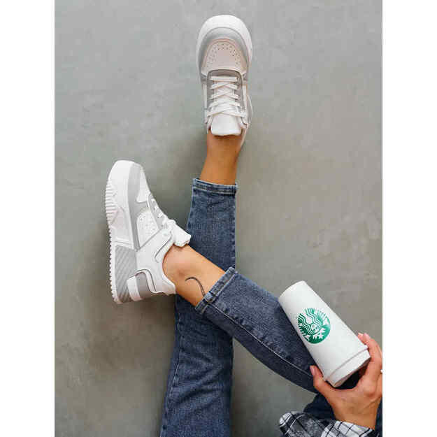 Platforminiai sportbačiai balta/pilka WEIDE 1