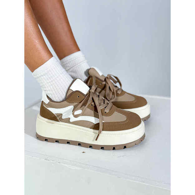 Platforminiai rudi sportiniai bateliai 25802 1