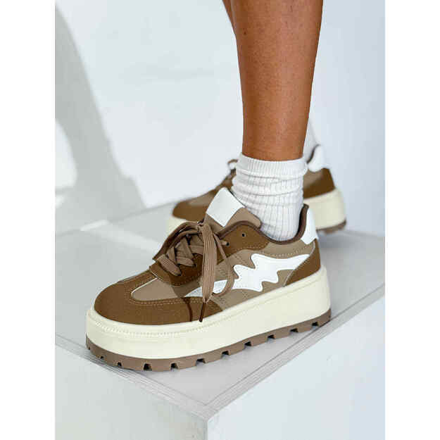 Platforminiai rudi sportiniai bateliai 25802 2