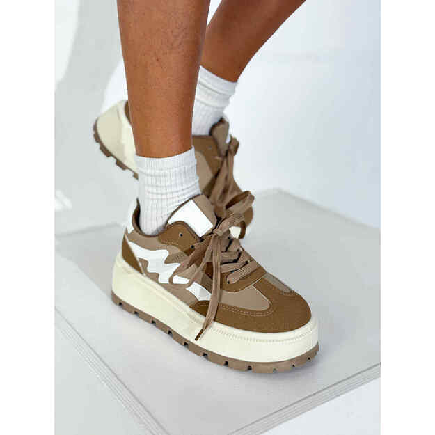 Platforminiai rudi sportiniai bateliai 25802 3