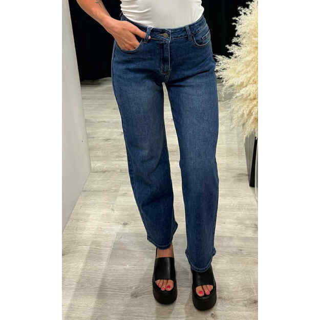 Mėlyni džinsai SHINY DESIGN STRAIGHT (M-4XL)