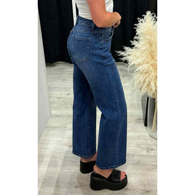 Mėlyni džinsai SHINY DESIGN STRAIGHT (M-4XL) 3