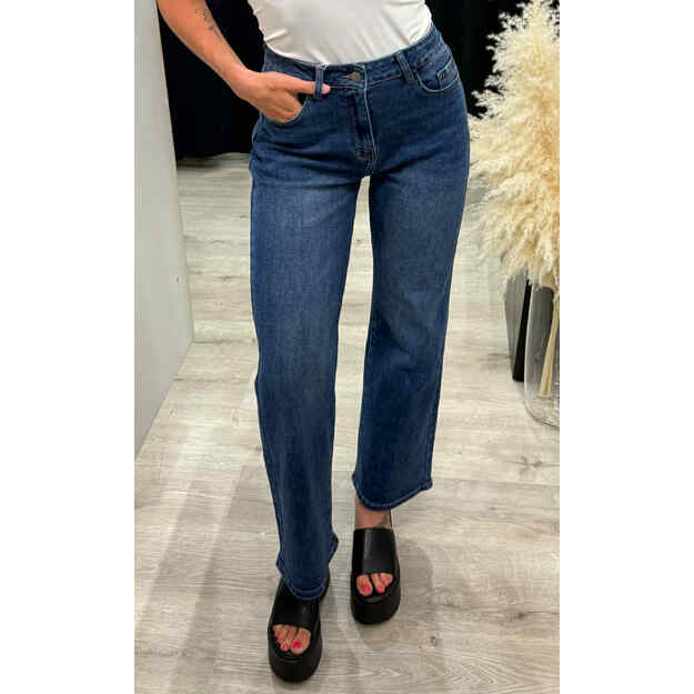 Mėlyni džinsai SHINY DESIGN STRAIGHT (M-4XL) 1