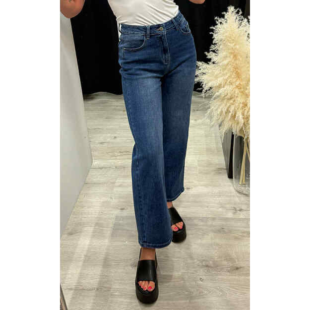 Mėlyni džinsai SHINY DESIGN STRAIGHT (M-4XL) 2