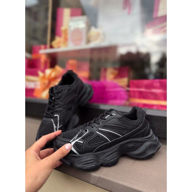 Laisvalaikio sportbačiai su storu padu 888  – juodi