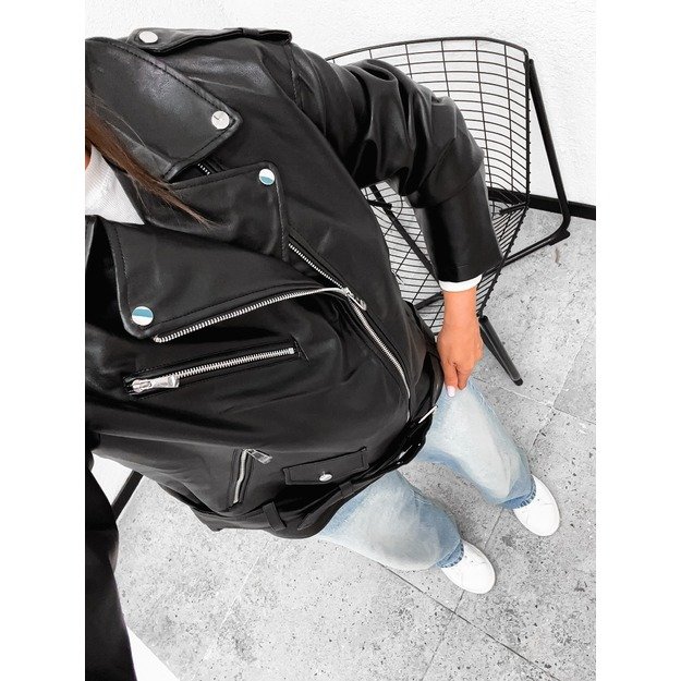 Eko odos juoda striukė - koža 1