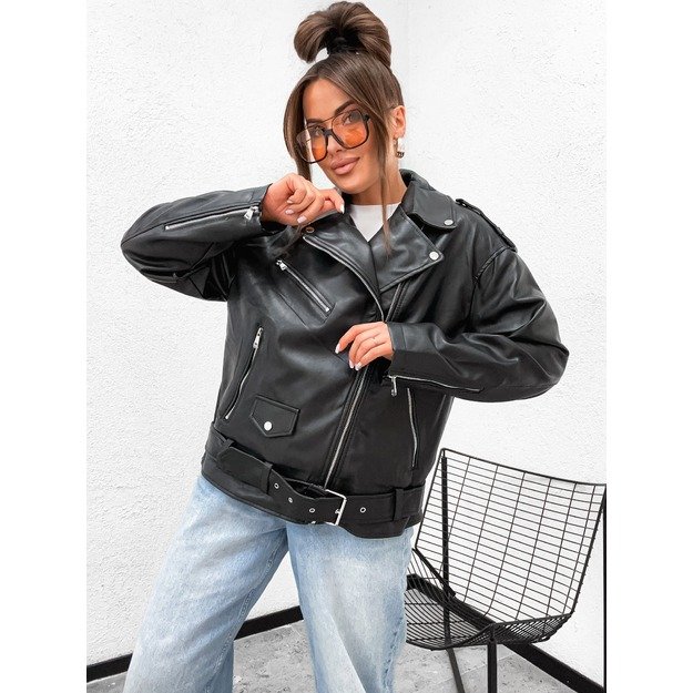 Eko odos juoda striukė - koža 3