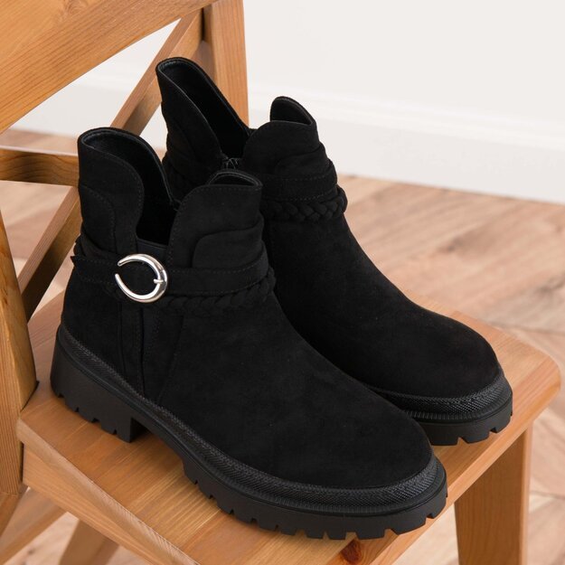 Zomšiniai trumpi auliniai batai KAYLA 