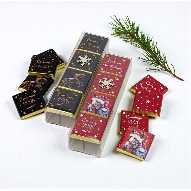 Mini šokoladukai dėžutėje Linksmų Šv. Kalėdų