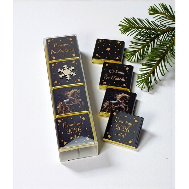 Mini šokoladukai dėžutėje Linksmų Šv. Kalėdų 2