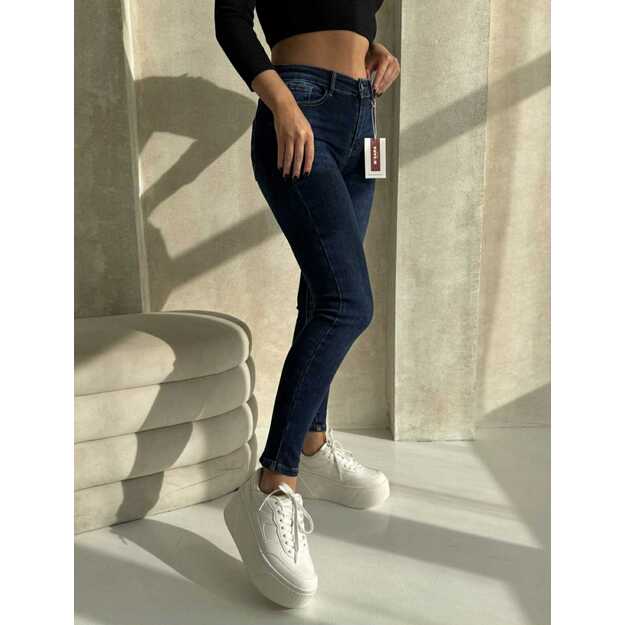 Skinny tamsiai mėlyni džinsai M.SARA 1