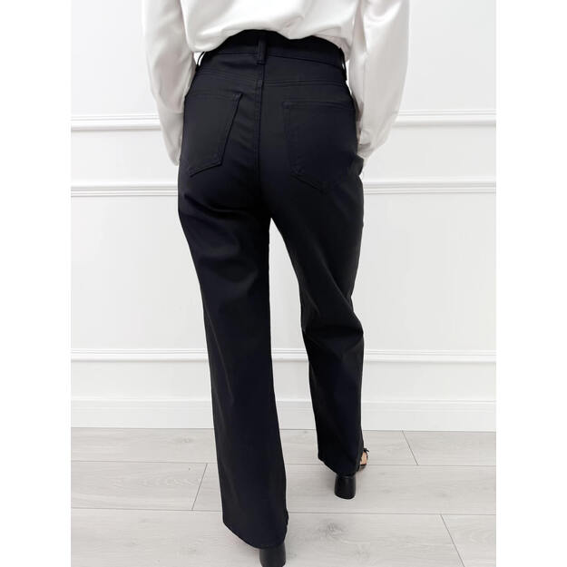 Dirbtinės odos plačios kelnės DAYSIE C9329 WIDE 4