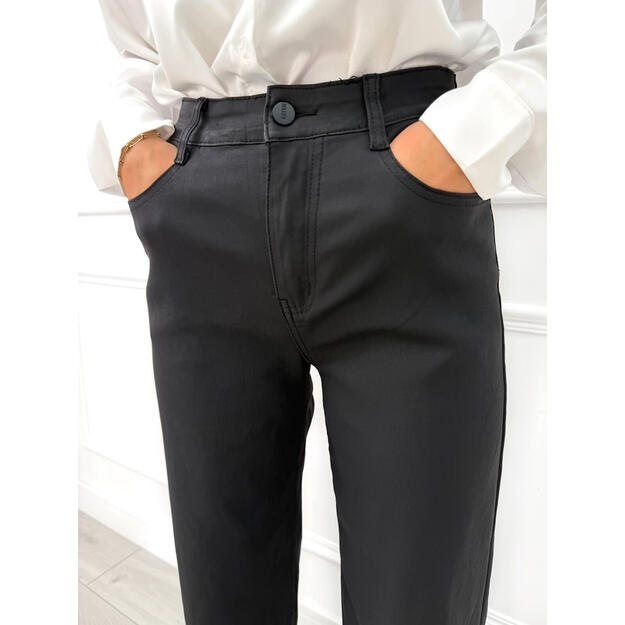 Dirbtinės odos plačios kelnės DAYSIE C9329 WIDE 1