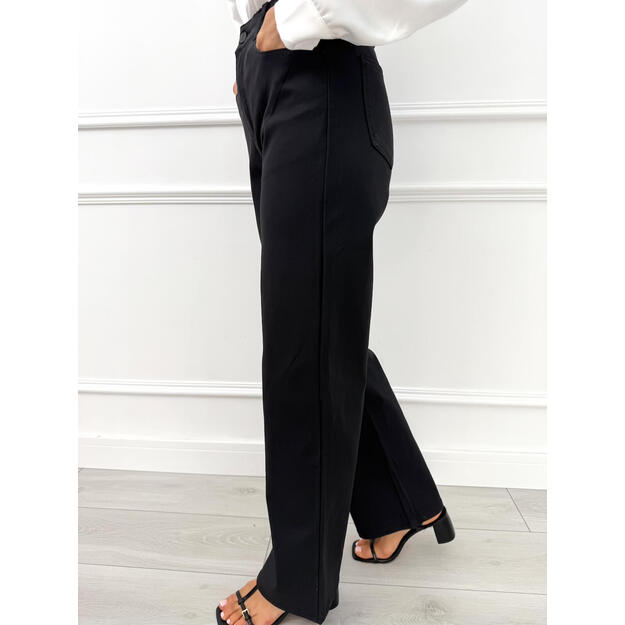 Dirbtinės odos plačios kelnės DAYSIE C9329 WIDE 2