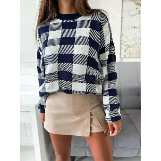 Languotas megztinis MOTION 3118 - tamsiai mėlynas