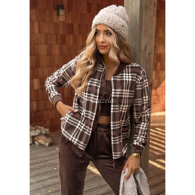 Soft veliuro komplektas SCOTLAND - šokoladinis 1