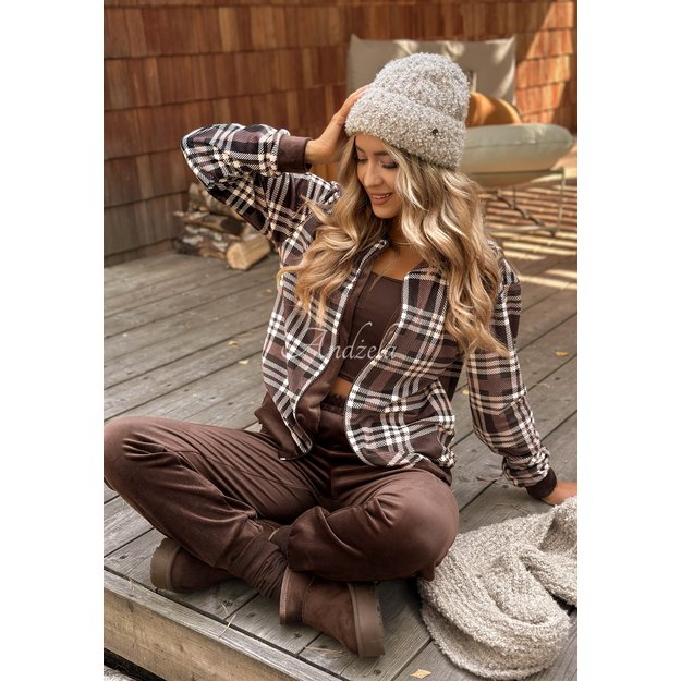 Soft veliuro komplektas SCOTLAND - šokoladinis 3