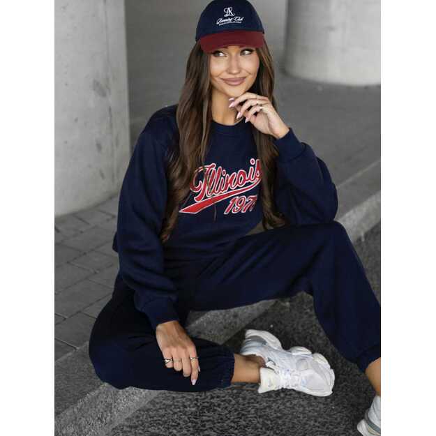 Medvilninis komplektas su pašiltinimu Street Glow - Mėlynas