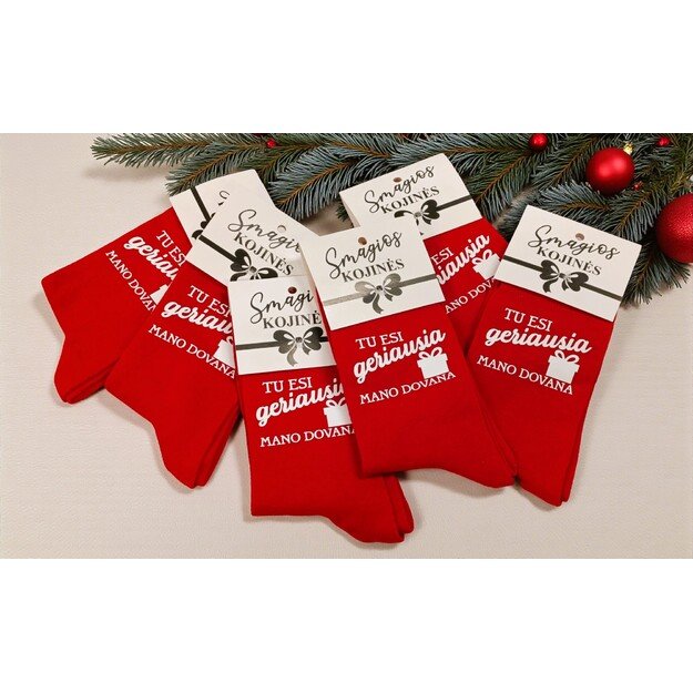 Moteriškos kojinės Tu esi geriausia mano dovana  1