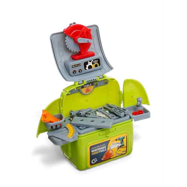 Žaislinis meistro įrankių rinkinys - žalias