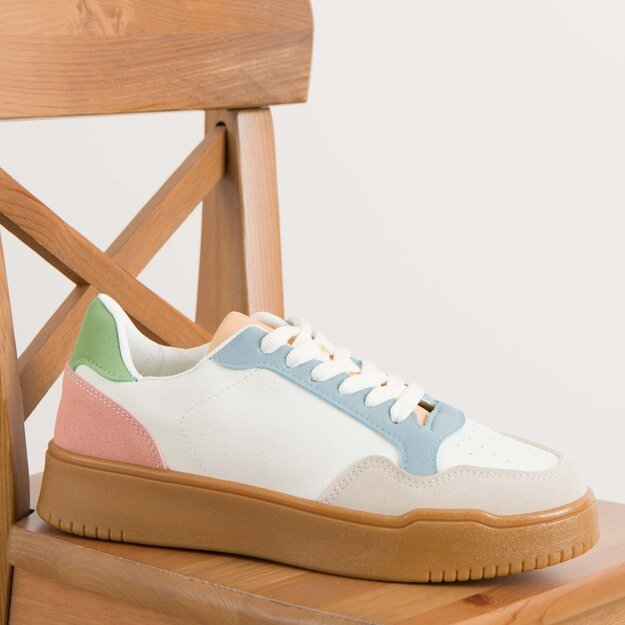 Sportbačiai lygiu padu Ideal Shoes - pasteliniai 1