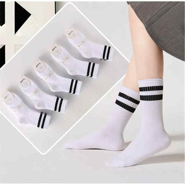 MOTYL kojinės 5 poros pakuotėje - baltos spalvos