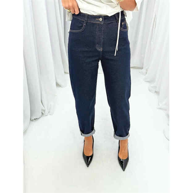 Tamsiai mėlyni MOON GIRL RD džinsai (L-4XL)