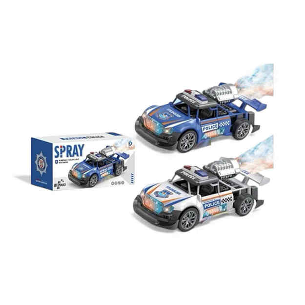 Policijos mašina su dūmų, šviesos, muzikos efektais