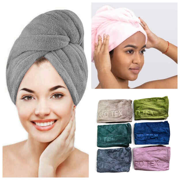 Plaukų rankšluotis - turbanas RORO TEX
