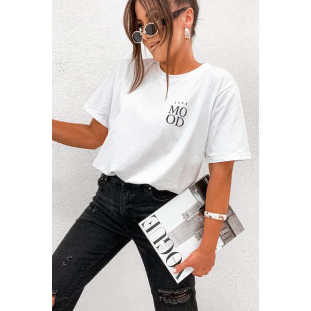 Marškinėliai GOOD MOOD - balta 1