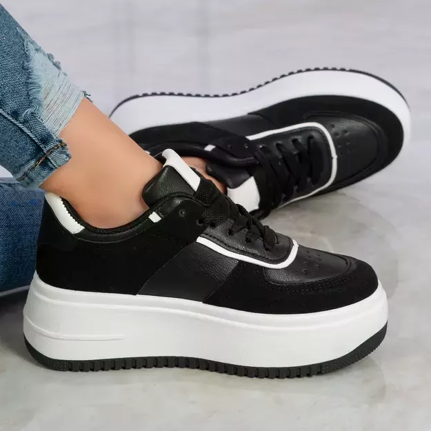 Juodi platforminiai sportiniai bateliai SEASTARBLUE